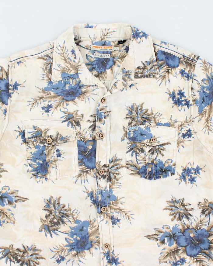 Vintage 2000's Point Zero Floral Print Hawaiian Shirt - M