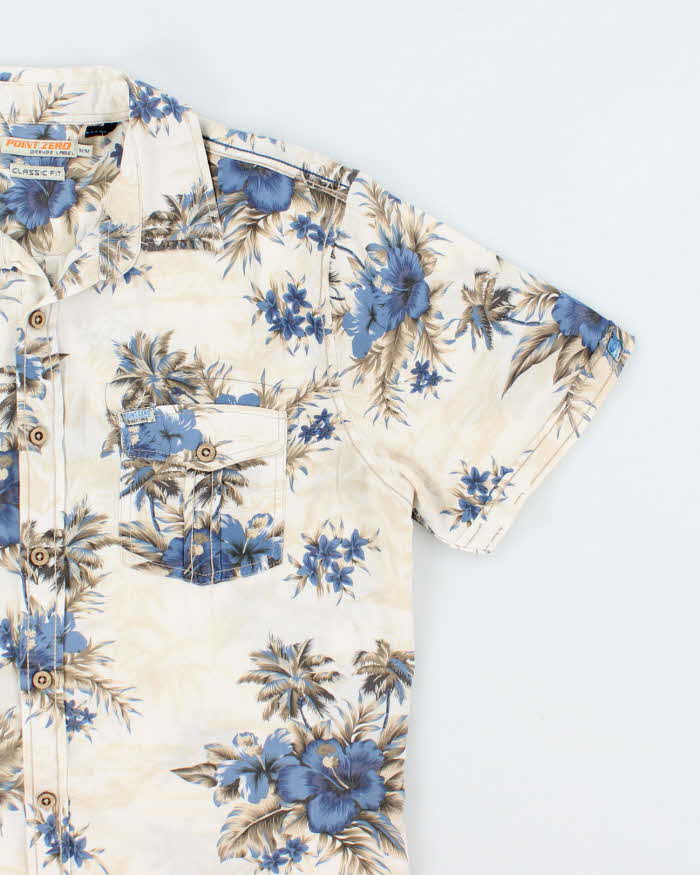 Vintage 2000's Point Zero Floral Print Hawaiian Shirt - M