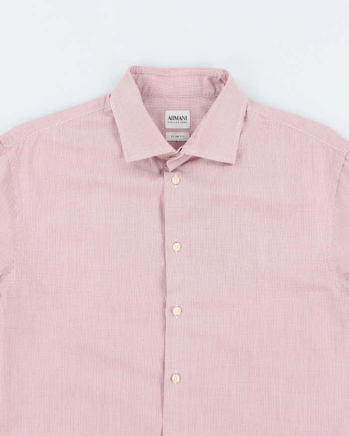 Vintage Armani Collezoni Check Long Sleeve Shirt - L