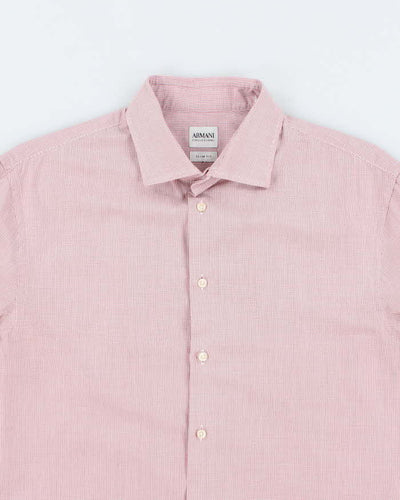 Vintage Armani Collezoni Check Long Sleeve Shirt - L