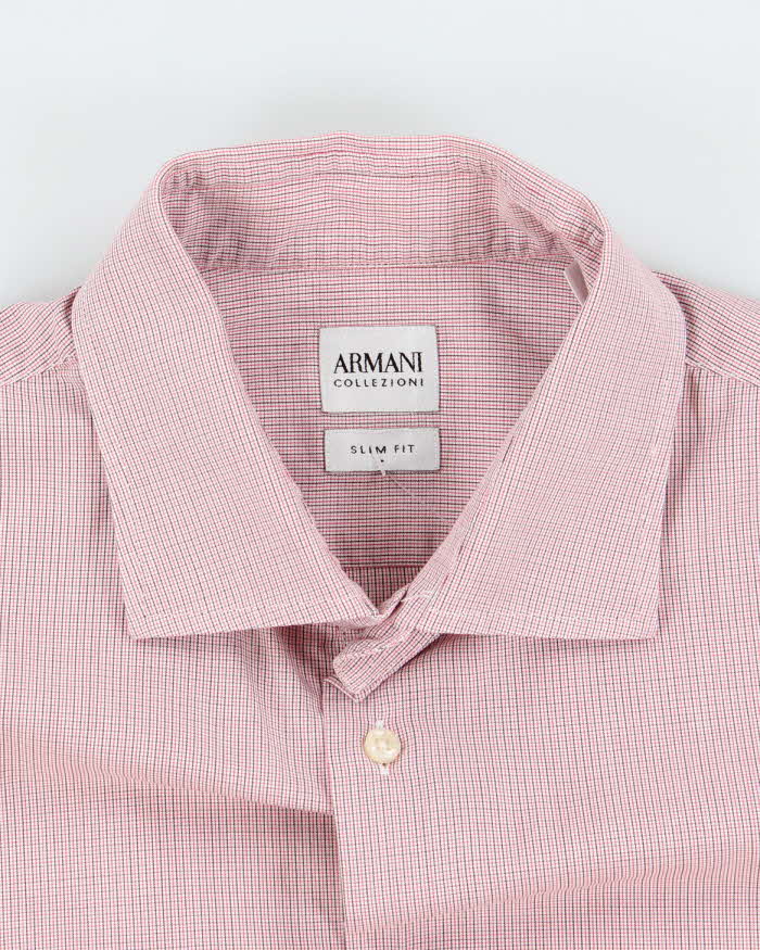 Vintage Armani Collezoni Check Long Sleeve Shirt - L