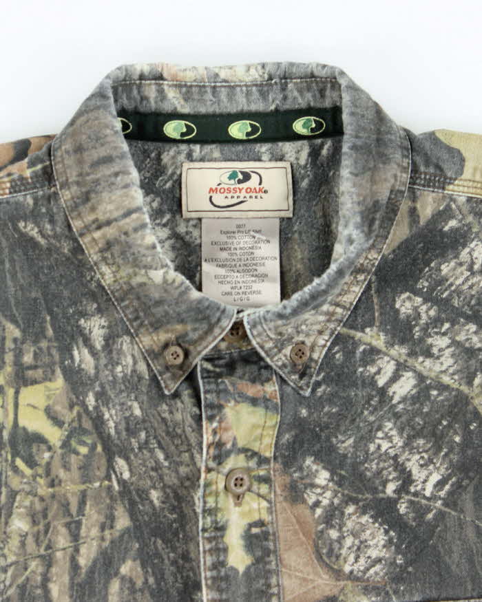 Vintage 2000's Mossy Oak Camouflage Heavyweight Long Sleeve Shirt - L
