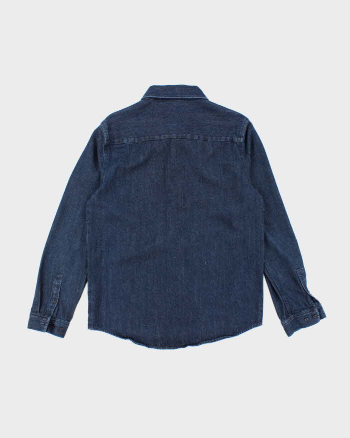 Octobers Very Own Raw Dark Wash Long Sleeve Denim Shirt - M