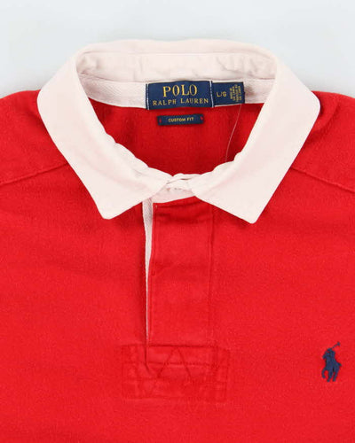 Men's Polo by Ralph Lauren Red Collared Shirt - L