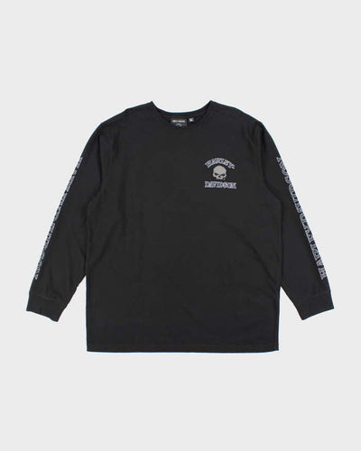 Men's Harley Davidson Long Sleeve Black Cotton Shirt - XXL
