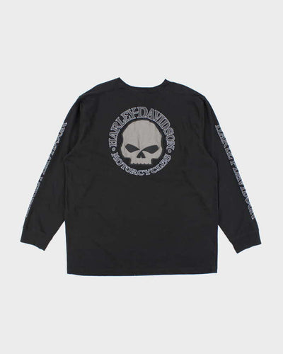 Men's Harley Davidson Long Sleeve Black Cotton Shirt - XXL