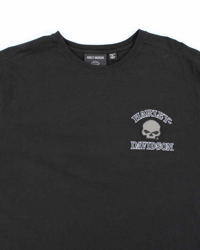 Men's Harley Davidson Long Sleeve Black Cotton Shirt - XXL