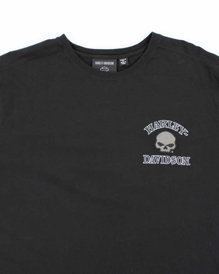 Men's Harley Davidson Long Sleeve Black Cotton Shirt - XXL