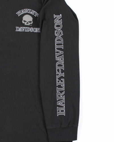 Men's Harley Davidson Long Sleeve Black Cotton Shirt - XXL