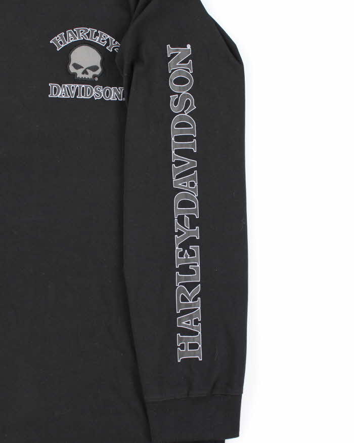 Men's Harley Davidson Long Sleeve Black Cotton Shirt - XXL