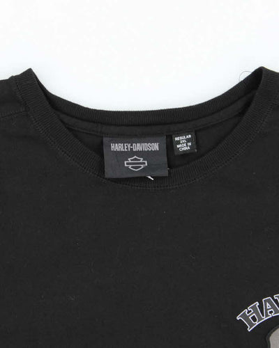 Men's Harley Davidson Long Sleeve Black Cotton Shirt - XXL