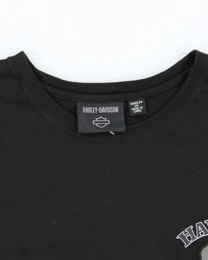 Men's Harley Davidson Long Sleeve Black Cotton Shirt - XXL