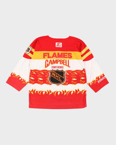 Men's 1990s Starter Flames Calgary Sports Jersey Shirt - XL