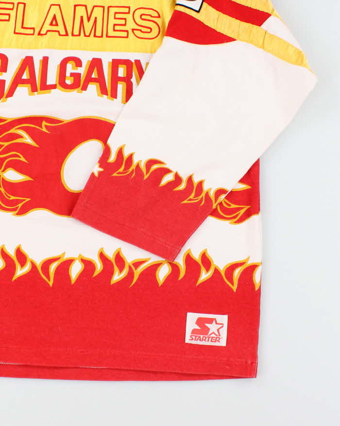 Men's 1990s Starter Flames Calgary Sports Jersey Shirt - XL