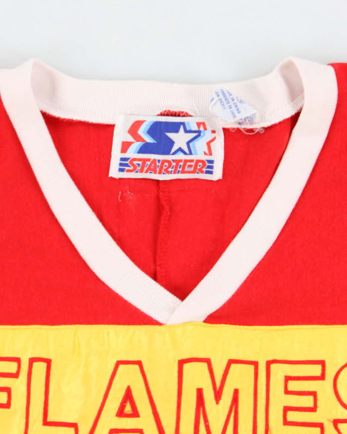 Men's 1990s Starter Flames Calgary Sports Jersey Shirt - XL