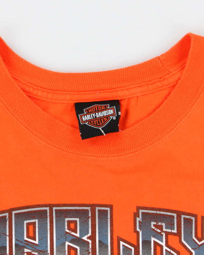 Men's Harley Davidson Orange Long Sleeve Shirt - L