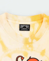 Men's Butler Demon Print Yellow Tie Dye Long Sleeve T-Shirt - M