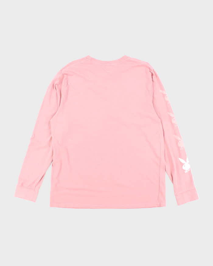 Men's Playboy Pink Long Sleeve T-Shirt - L