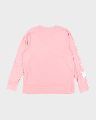 Men's Playboy Pink Long Sleeve T-Shirt - L
