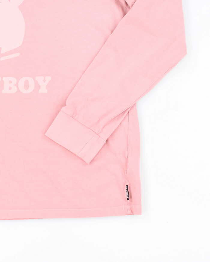 Men's Playboy Pink Long Sleeve T-Shirt - L