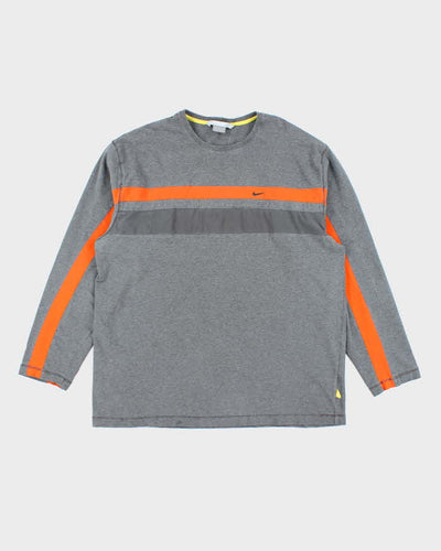 Men's Nike Grey Long Sleeve T-Shirt - XXL