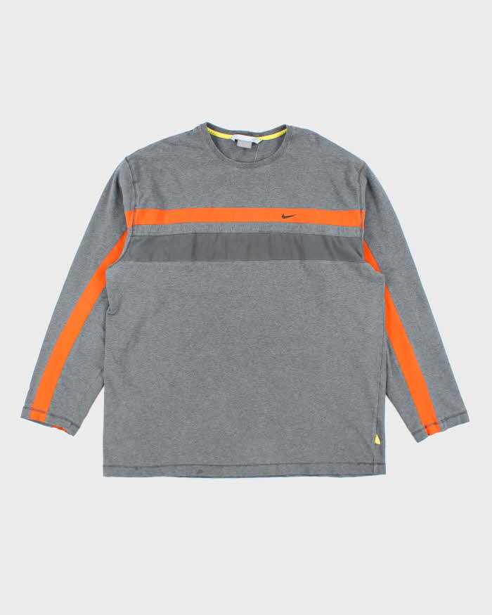 Men's Nike Grey Long Sleeve T-Shirt - XXL