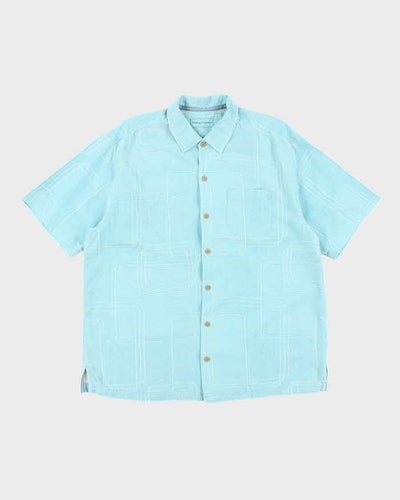 Men's Tommy Bahama Turquoise Hawaiian Shirt - XL