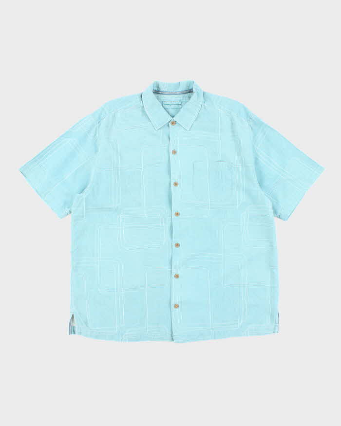 Men's Tommy Bahama Turquoise Hawaiian Shirt - XL