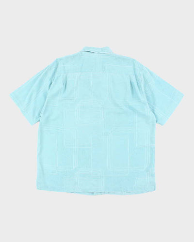 Men's Tommy Bahama Turquoise Hawaiian Shirt - XL