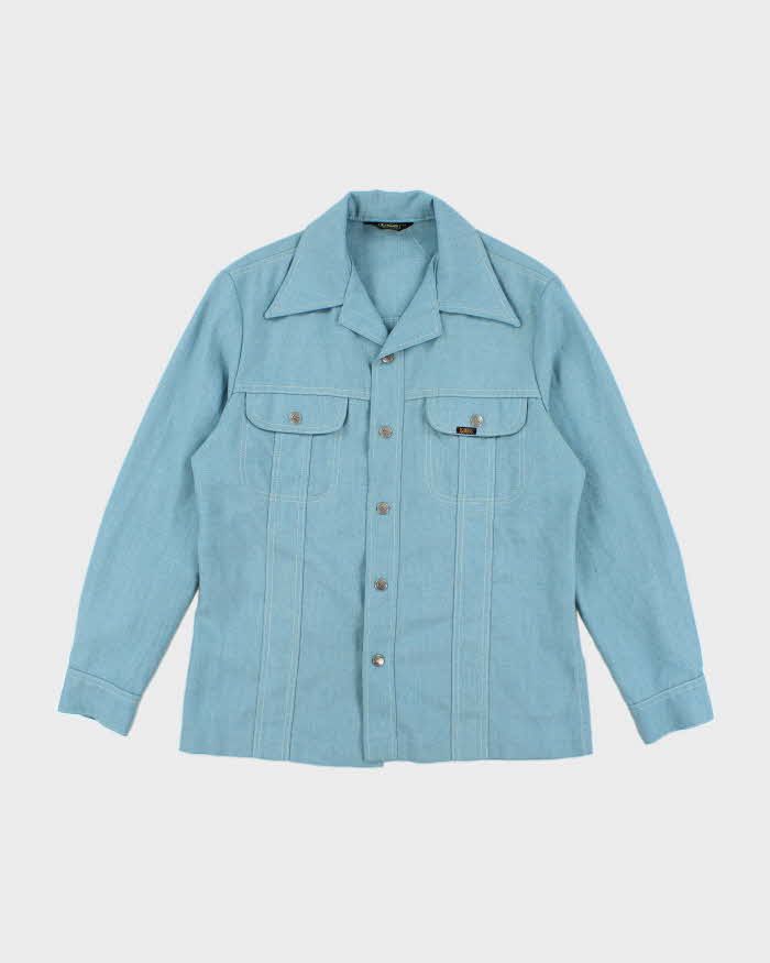 Lee Vintage 1907s Light Blue Snap Button Work Shirt - M