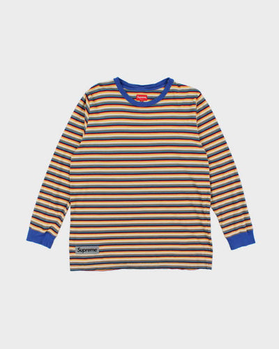 Vintage 1990s Supreme Striped T-Shirt - L