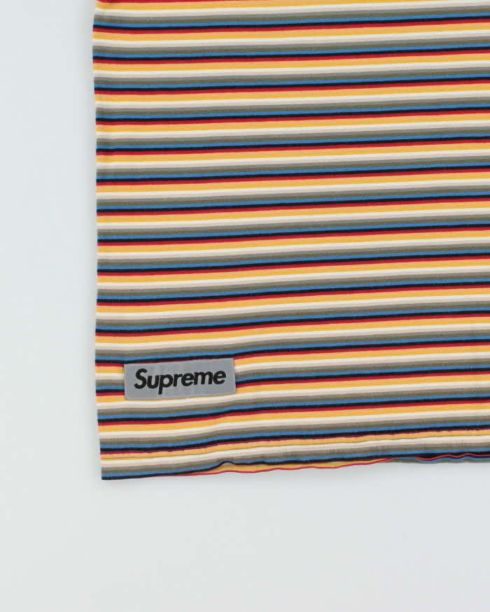 Vintage 1990s Supreme Striped T-Shirt - L