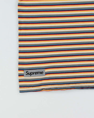Vintage 1990s Supreme Striped T-Shirt - L