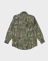 Vintage 90's L.L. Bean Tree Bark Camouflage Long Sleeve Shirt - L