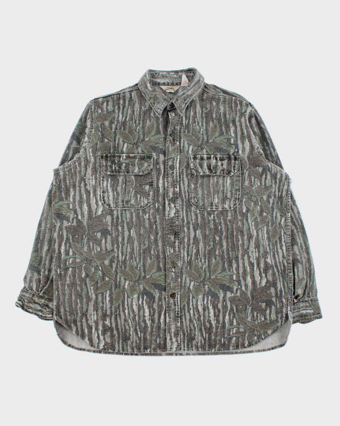Vintage 90's Cabelas Heavyweight Realtree Camouflage Long Sleeved Shirt - XL