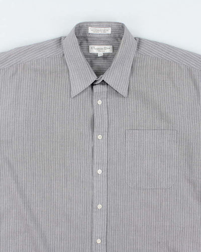 Vintage 90's Christian Dior Striped Long Sleeve Shirt - XL