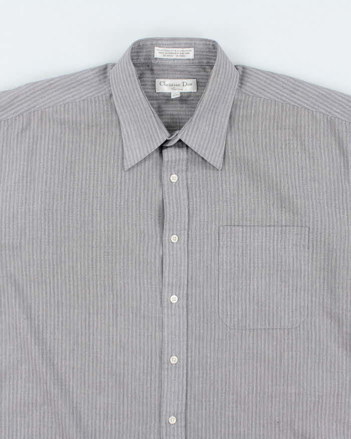 Vintage 90's Christian Dior Striped Long Sleeve Shirt - XL