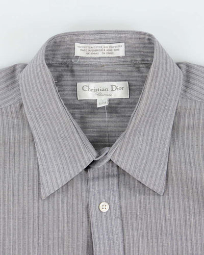Vintage 90's Christian Dior Striped Long Sleeve Shirt - XL