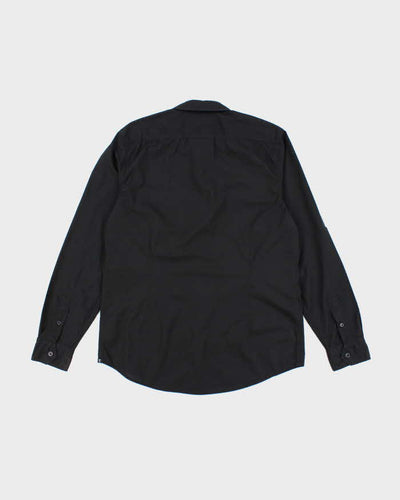Vintage Y2K Guess Black Plain Long Sleeve Shirt - L