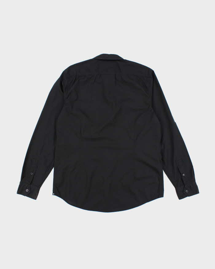Vintage Y2K Guess Black Plain Long Sleeve Shirt - L