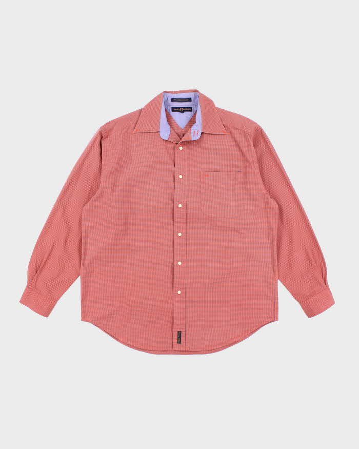 Vintage 90's Tommy Hilfiger Oversized Check Long Sleeve Shirt - M