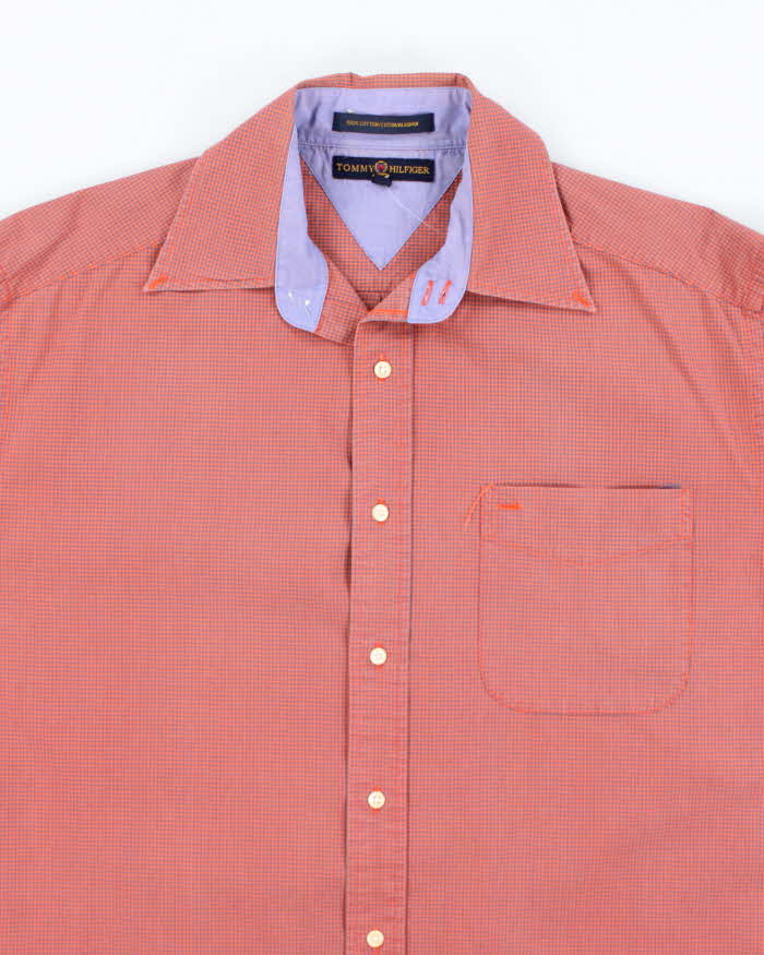 Vintage 90's Tommy Hilfiger Oversized Check Long Sleeve Shirt - M