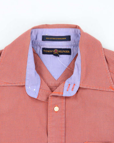 Vintage 90's Tommy Hilfiger Oversized Check Long Sleeve Shirt - M