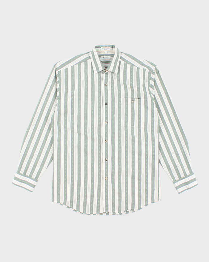 Vintage Christian Dior Striped Long Sleeve Shirt - S
