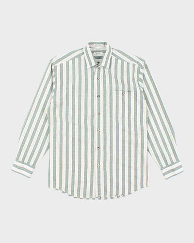 Vintage Christian Dior Striped Long Sleeve Shirt - S