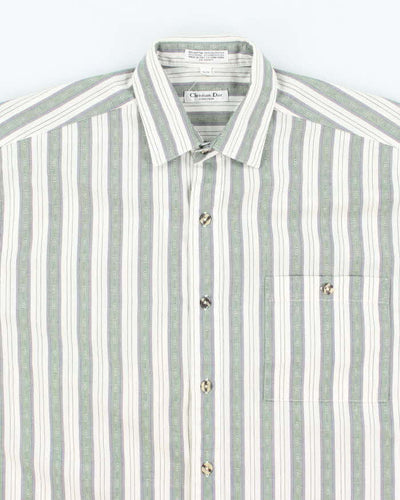 Vintage Christian Dior Striped Long Sleeve Shirt - S