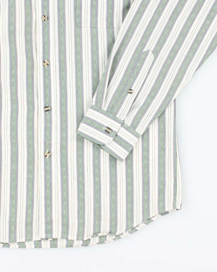 Vintage Christian Dior Striped Long Sleeve Shirt - S