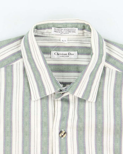 Vintage Christian Dior Striped Long Sleeve Shirt - S
