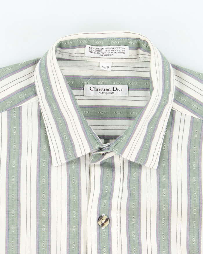 Vintage Christian Dior Striped Long Sleeve Shirt - S