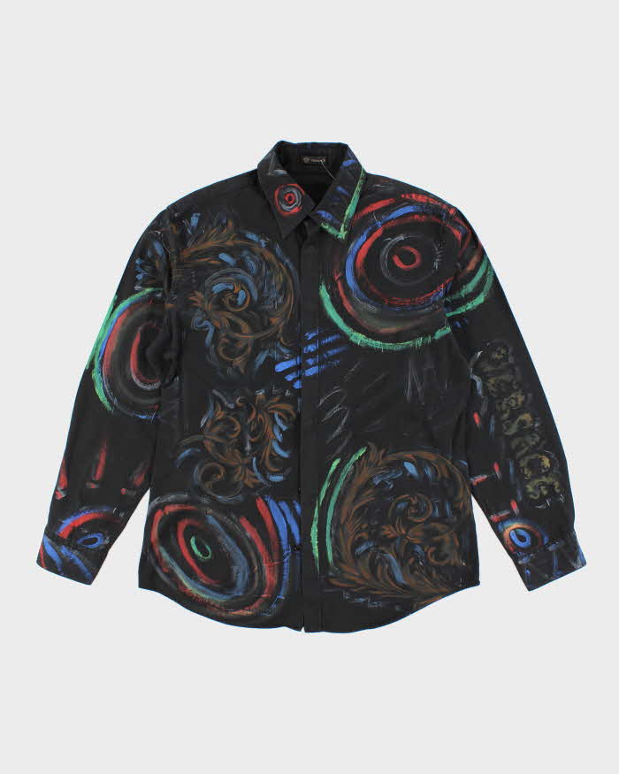 Vintage 2000's Versace Printed Patterned Long Sleeve Shirt - L
